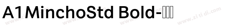 A1MinchoStd Bold字体转换